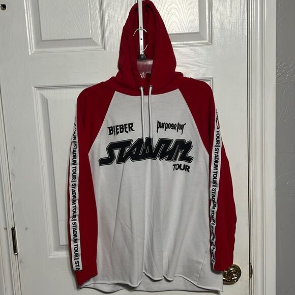 🔥🔥 JUSTIN BIEBER STADIUM TOUR Hoodie - EXCELLENT Condition- Men Sz M 🔥🔥 - Picture 1 of 12